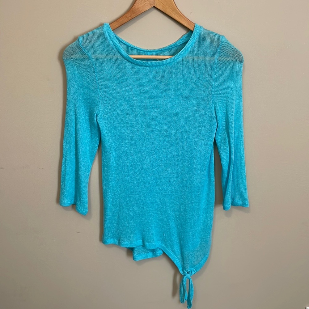 Blue knit sweater